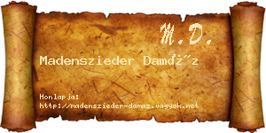 Madenszieder Damáz névjegykártya